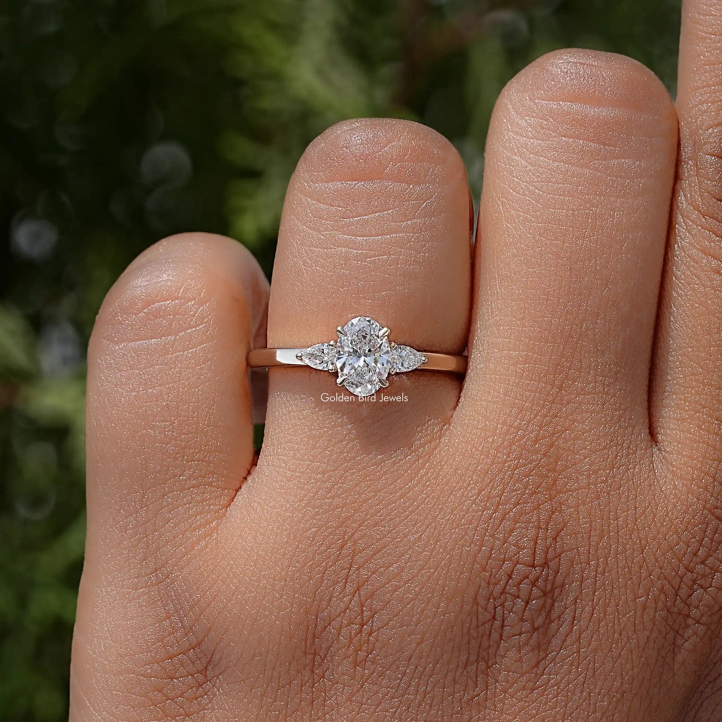 3 Stone Lab Grown Diamond Anniversary Ring
