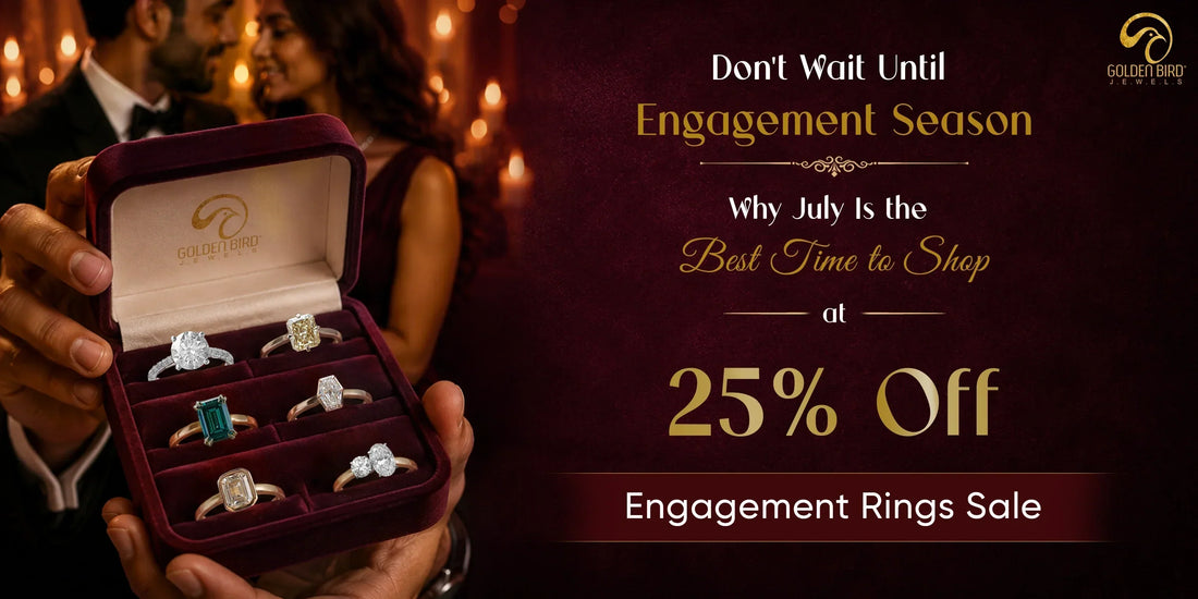 July engagement ring sale with 25% off selected designs