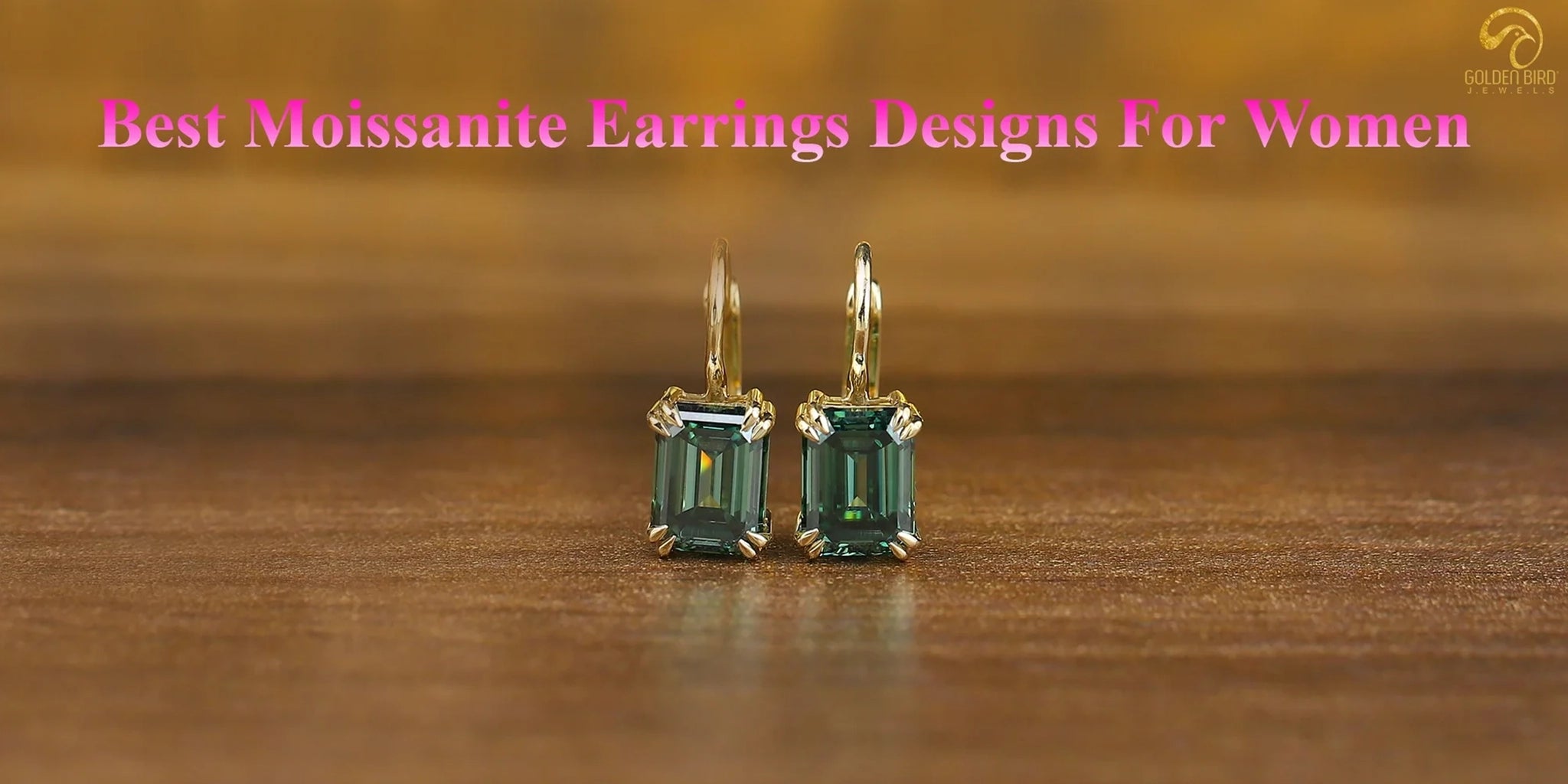 [Diamond-like moissanite earrings for women]-[golden bird jewels]