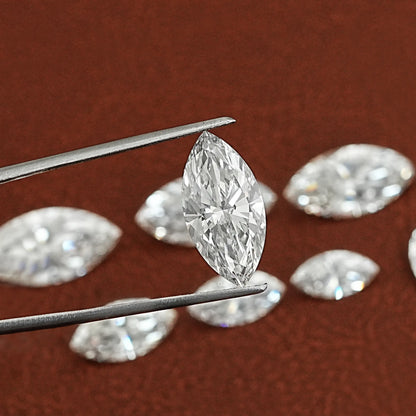 Detailed View Of Marquise Cut Loose Lab Grown Diamond