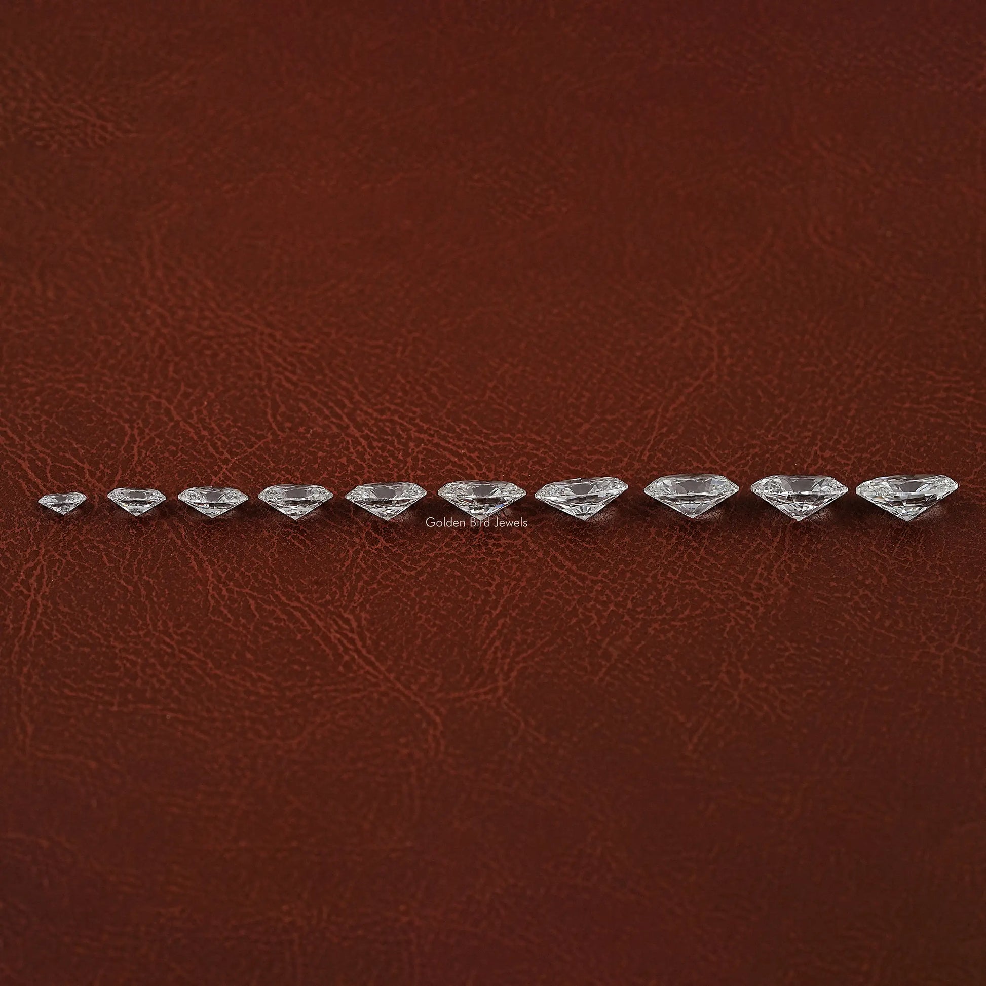 Side View of Brilliant Oval Cut Loose Lab Diamond In White 