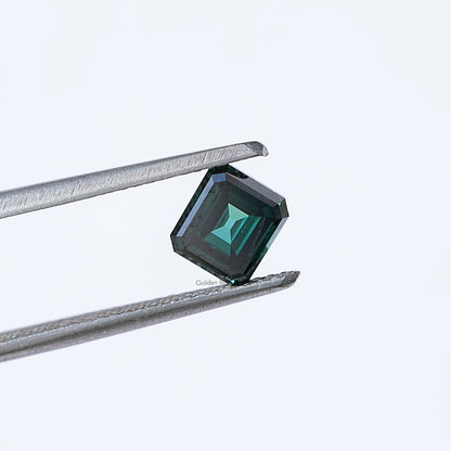 In Tweezer View Of Old Mine Asscher Cut Moissanite 