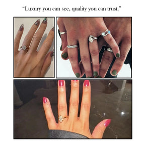 Dutch Marquise Cut Moissanite Hidden Halo Ring