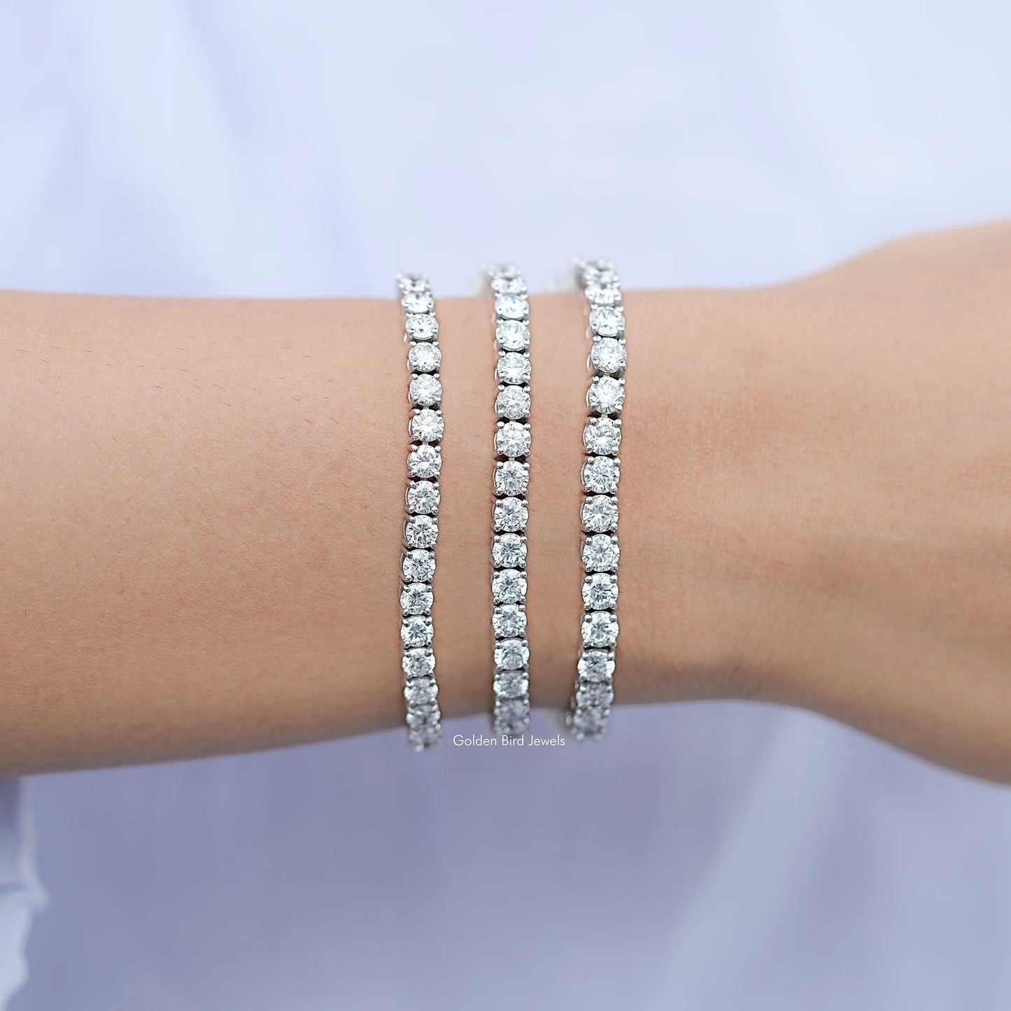 Round Cut Eco Friendly Diamond Tennis Bracelet