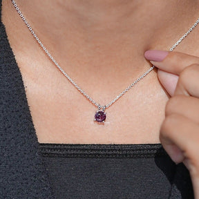 View Of  A Alexandrite Gemstone Solitaire Pendant For Women's