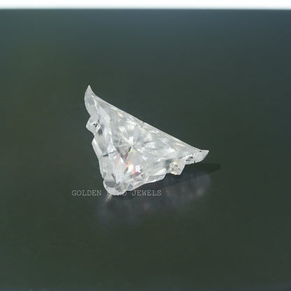 View of Antique Bull Cut Loose Moissanite 