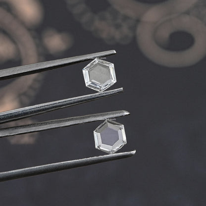 Rose Cut Hexagon Lab Loose Diamond