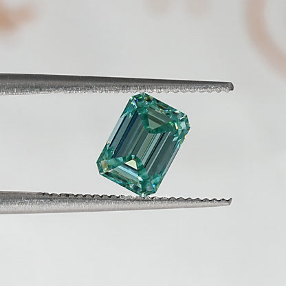 Aqua Blue Emerald Moissanite Loose Stone