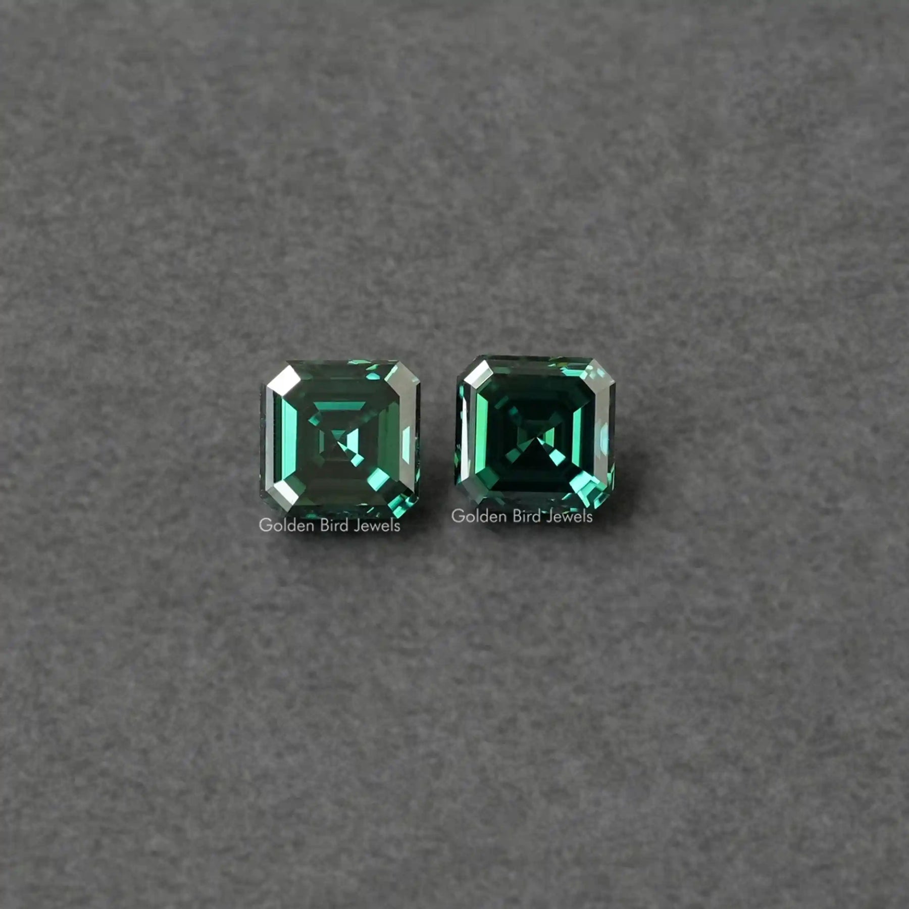 [Dark Green Asscher Loose Stone]-[Golden Bird Jewels]