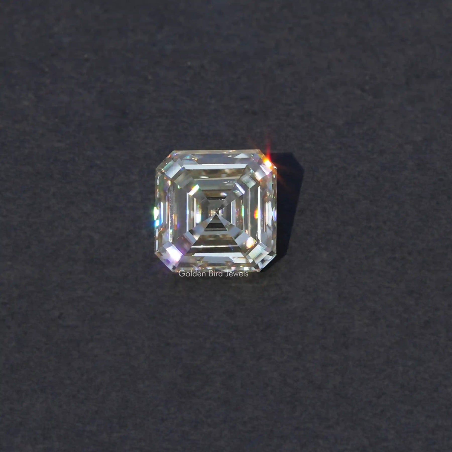 [Moissanite Asscher Cut Loose Stone]-[Golden Bird Jewels]