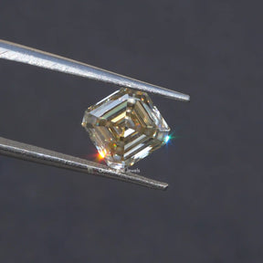 [Off White Asscher Cut Loose Moissanite]-[Golden Bird Jewels]