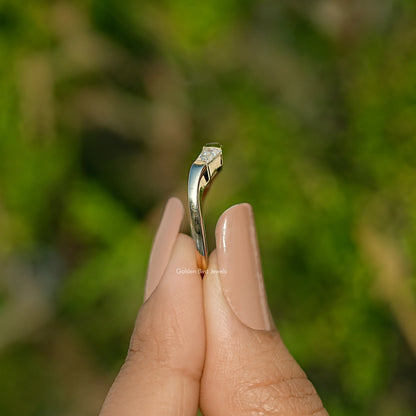 Baguette Cut Moissanite Three Stone Ring