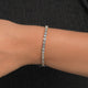 front View of Bezel Set Asscher Lab Diamond Tennis Bracelet
