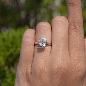 Top View Of Lab Diamond Cushion Lab Diamond Ring
