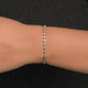 front View of Bezel Set Pear Shaped Lab Diamond Tennis Bracelet
