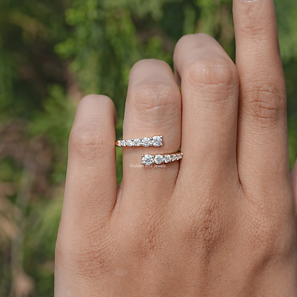 Open Pass Rings Round Cut Open Wrap Bypass Ring – goldenbirdjewels