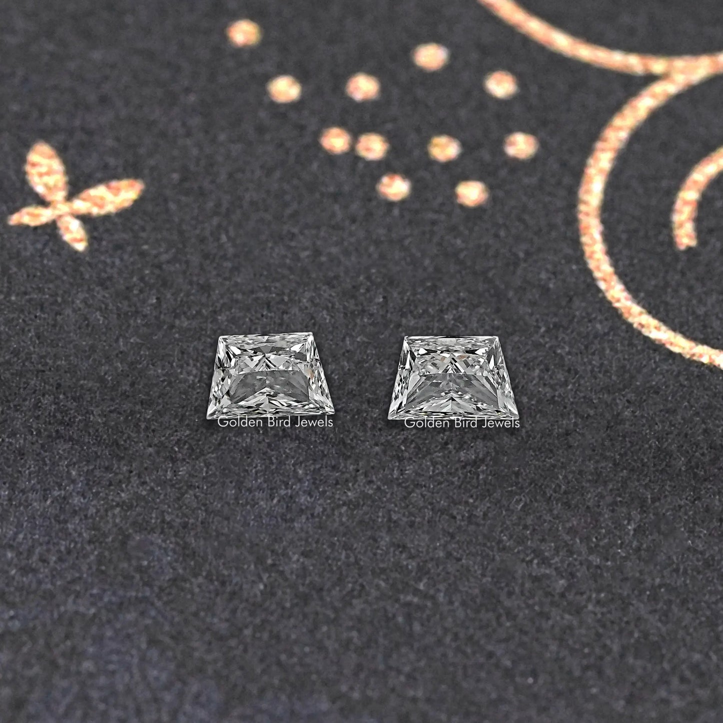Brilliant Trapezoid Cut Lab Diamond Pair