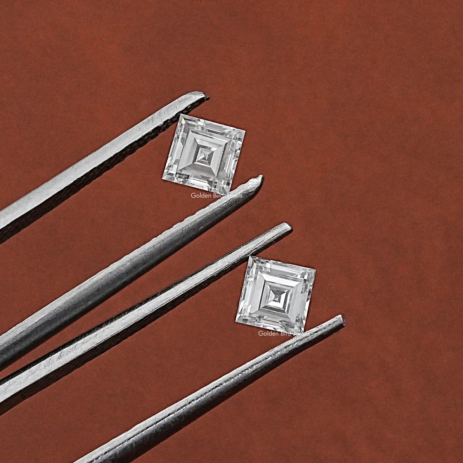 Carre Cut Lab Diamond Matching Pair