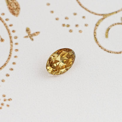 Front View Of Old Mine Oval Cut Loose Moissanite Stone