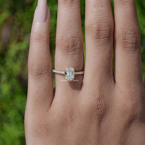 Old Mine Elongated Cushion Cut Moissanite Ring