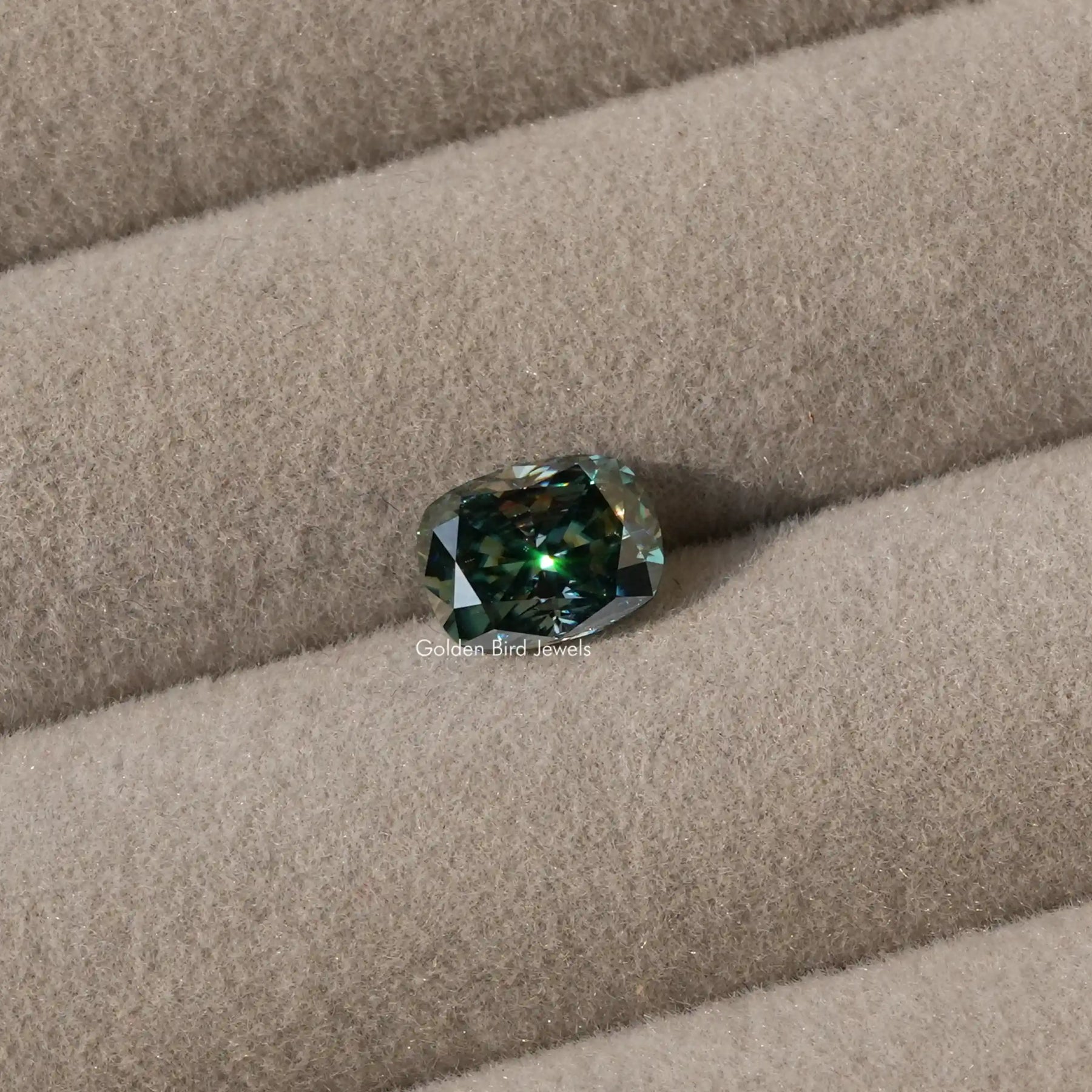 [Blue Green Cushion Cut Loose Stone]-[Golden Bird Jewels]