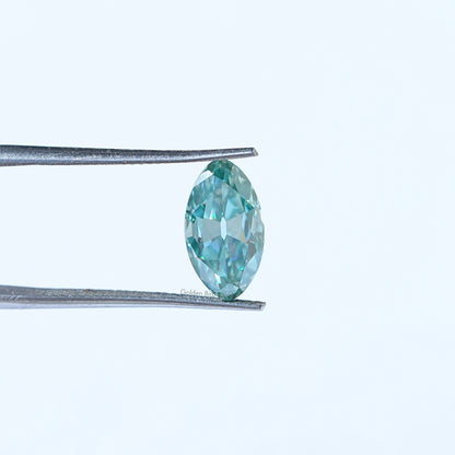 View Of Cyan Blue Old Mine Moval Cut Loose Stone