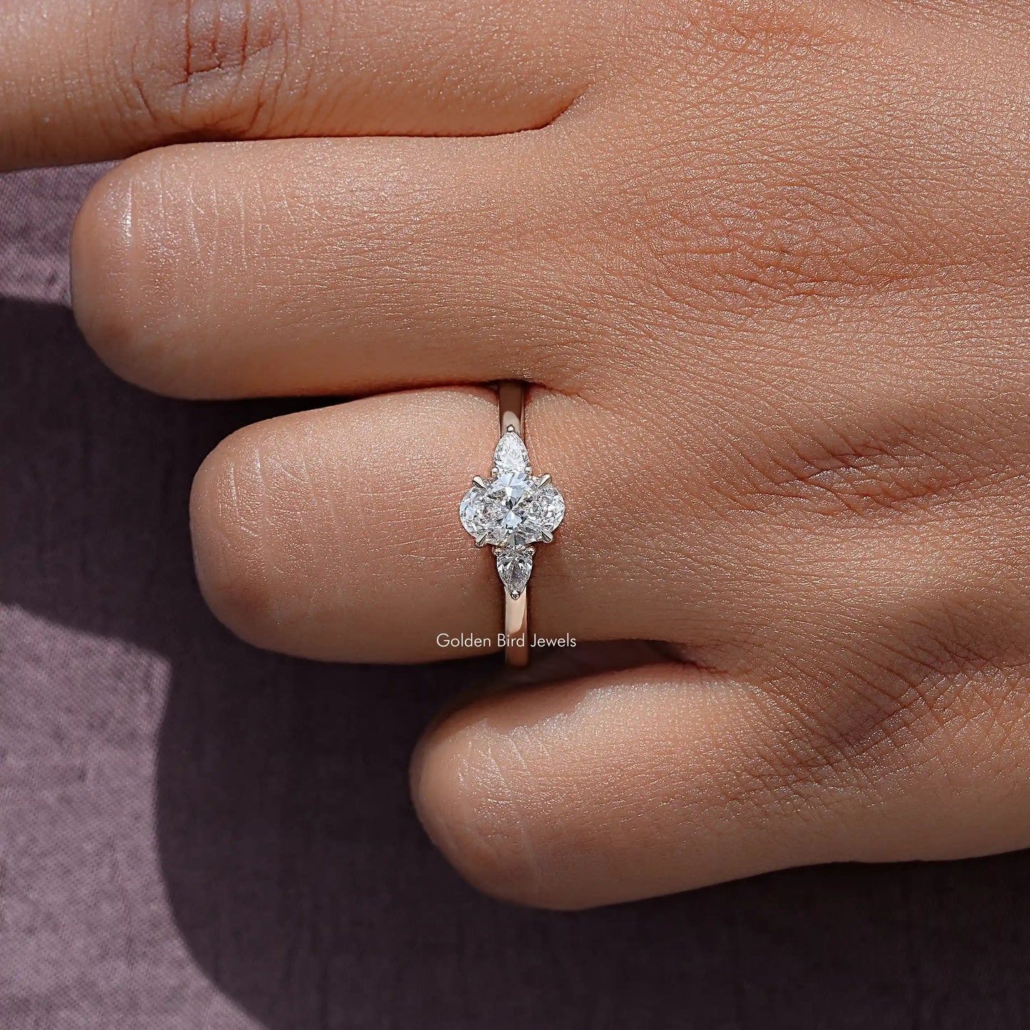 3 Stone Lab Grown Diamond Anniversary Ring
