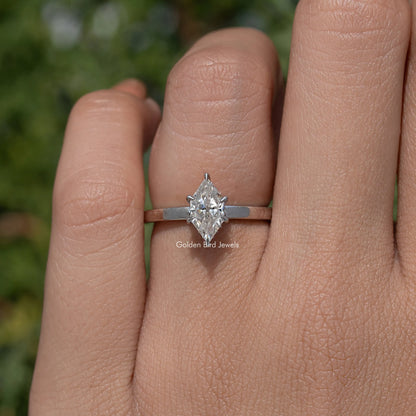 Dutch Marquise Cut Moissanite Hidden Halo Ring