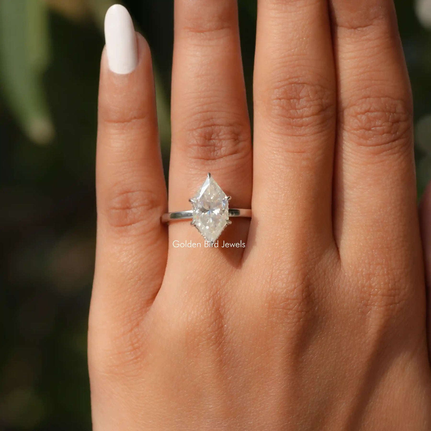 Dutch Marquise Cut Hidden Halo Ring