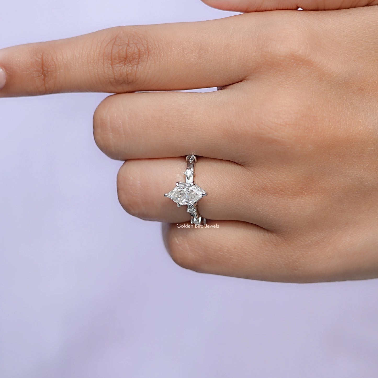 Close view of Dutch Marquise Cut Ring