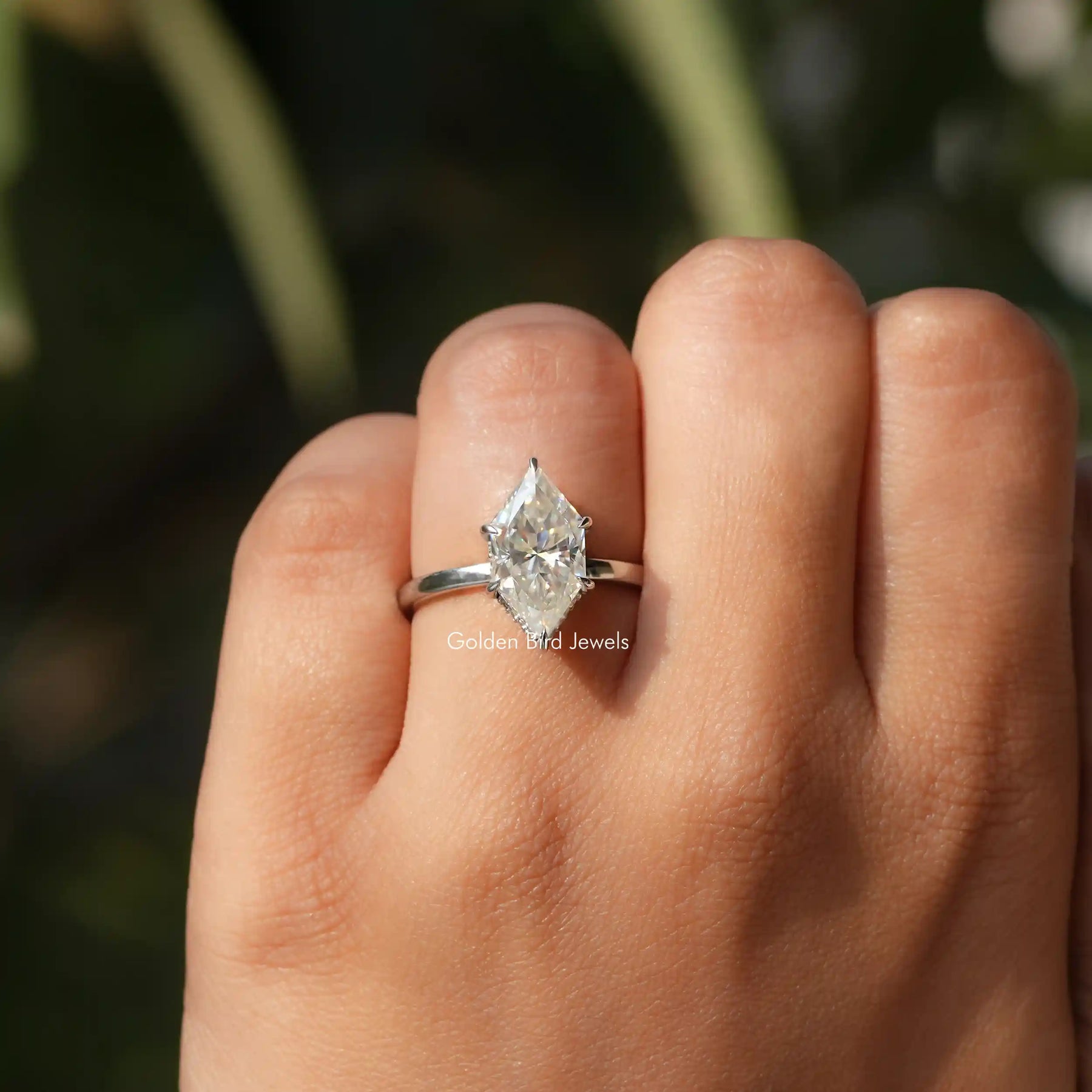 Dutch Marquise Cut Hidden Halo Ring