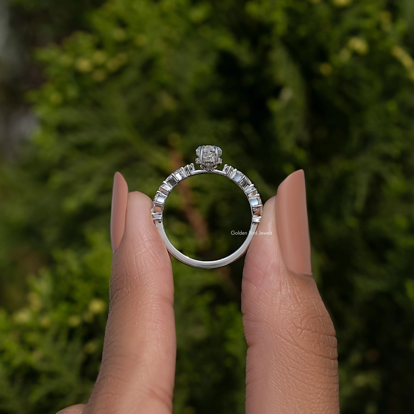 Dutch Marquise Cut Moissanite Engagement Ring