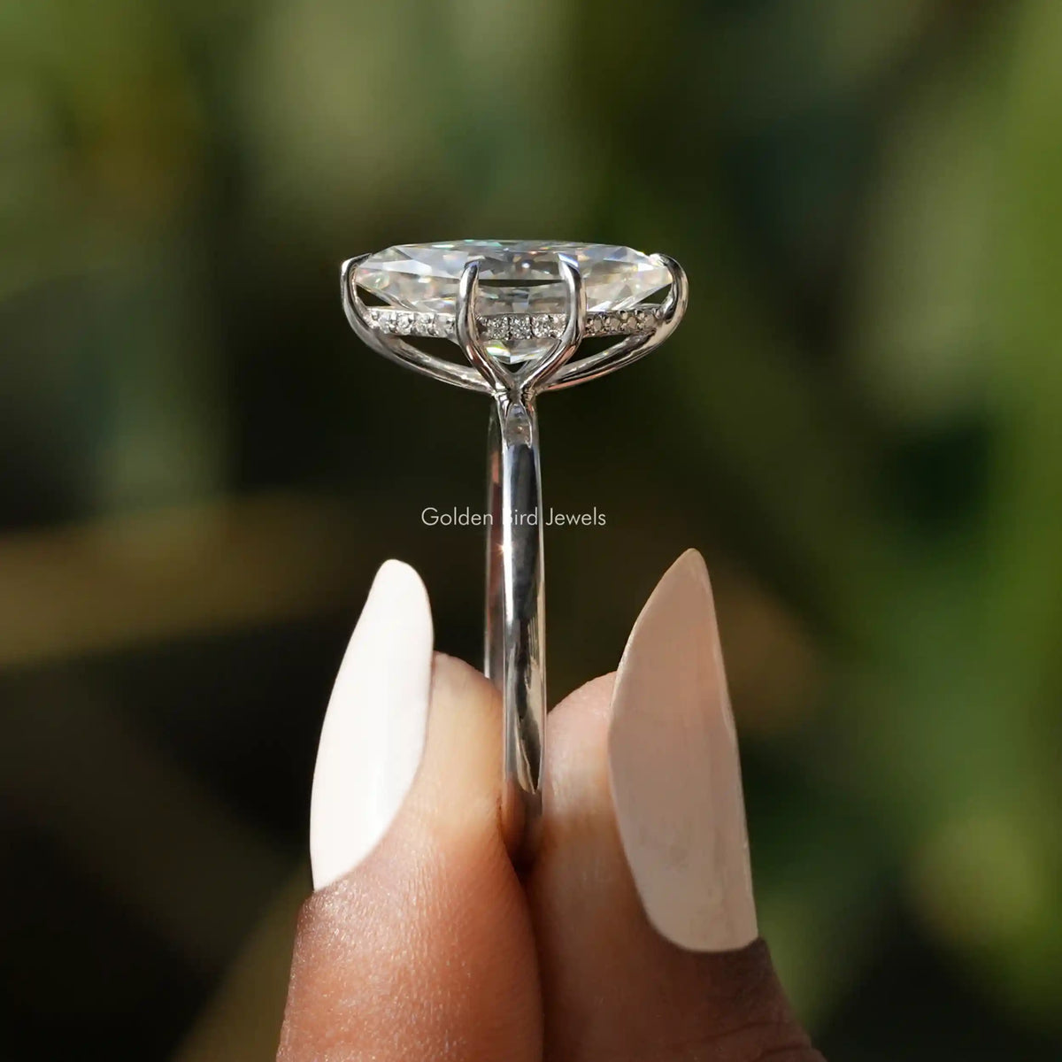 Dutch Marquise Cut Hidden Halo Ring