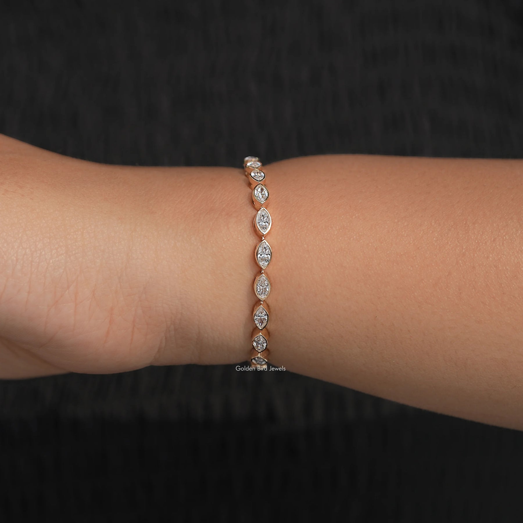 Detailed View Of Lab Diamond Bracelet
