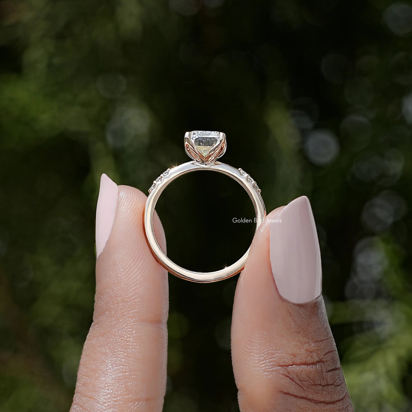 Emerald Cut Lab Diamond Engagement Ring