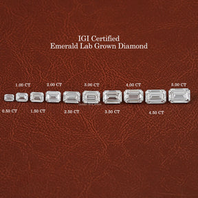 Emerald Cut Lab Grown Loose Diamond