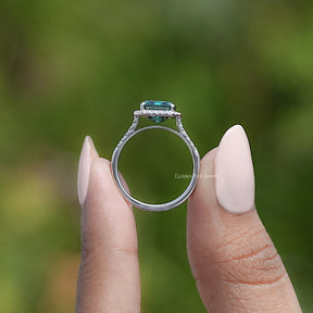 Moissanite Emerald Cut Engagement Ring