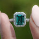 Moissanite Emerald Cut Engagement Ring