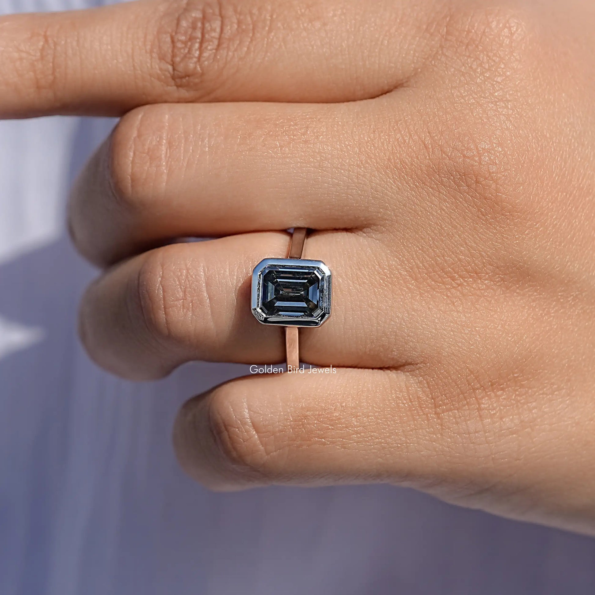 Top View Of Moissanite Solitaire Ring
