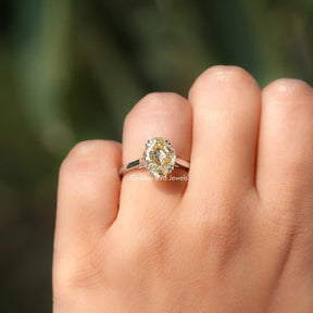 Antique Cut Moissanite Solitaire Engagement Ring