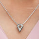 Pentagon Cut Solitaire Moissanite Pendant