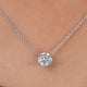 Round Cut Moissanite Solitaire Customized Pendant
