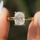 Elongated Cushion Cut Moissanite Engagement Ring