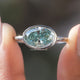 Moissanite East West Bezel Set Oval Cut Solitaire Ring