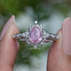 Tourmaline Pink Pear Cut Gemstone Ring