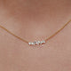 Close up view of Baguette Cut Lab Diamond Cluster Pendant