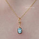 In neck View Of Old Mine Cushion Moissanite Pendant