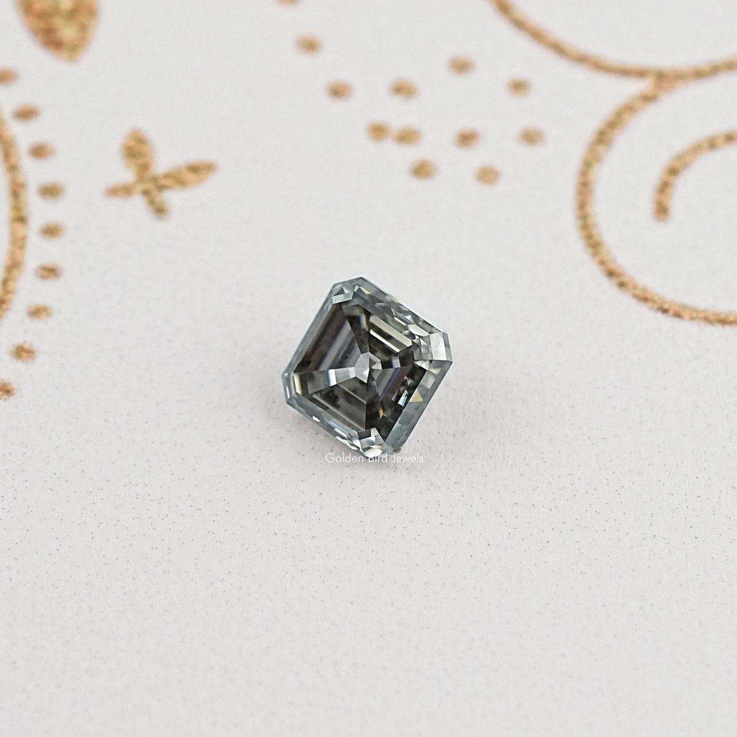 Display View of Asscher Cut Moissanite 