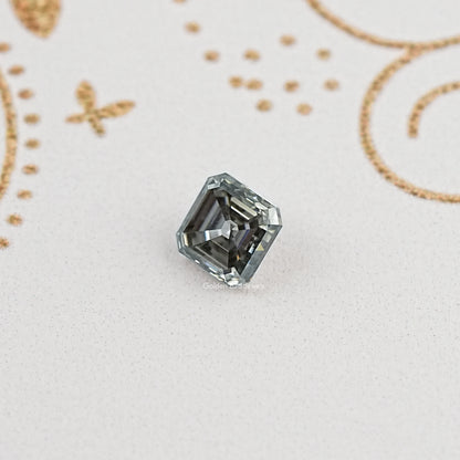 Display View of Asscher Cut Moissanite 