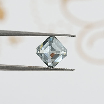 Close up View of Asscher Shape Moissanite Loose Stone for Engagement Jewelry
